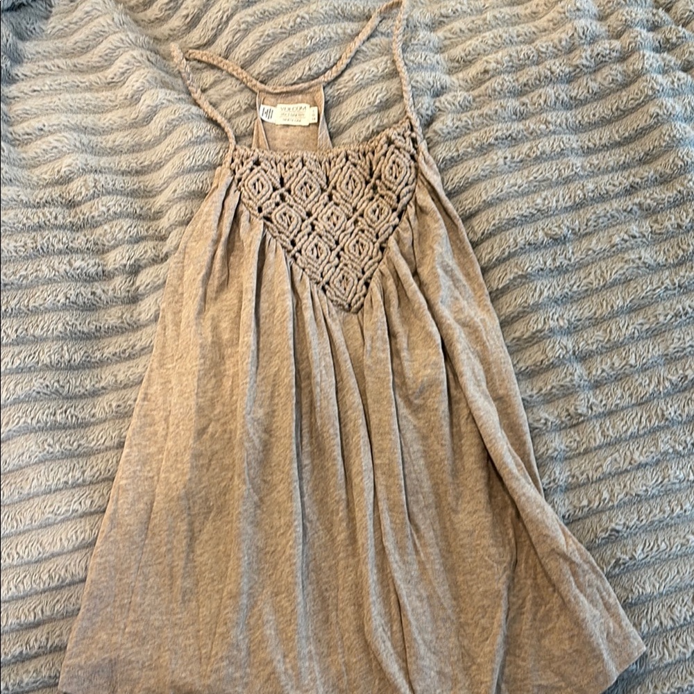 Volcom Tan Camisole with Crochet Detail